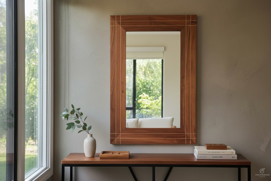 espejo habitacion roble